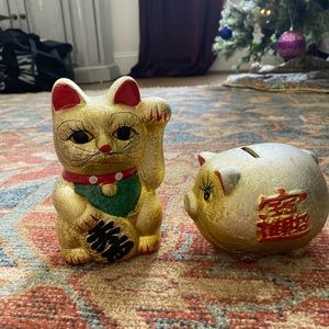 Set of (2) piggy banks